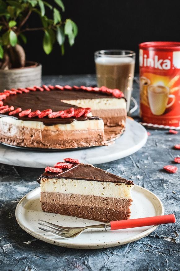 Sernik latte macchiato potrójnie czekoladowy