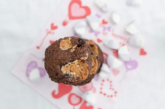 Ciastka z piankami marshmallow i czekoladą