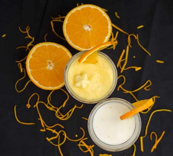 Panna cotta pomarańczowa z mleczkiem kokosowym
