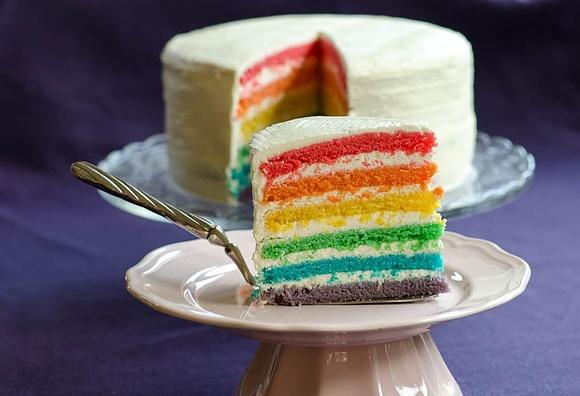 Tęczowy tort
