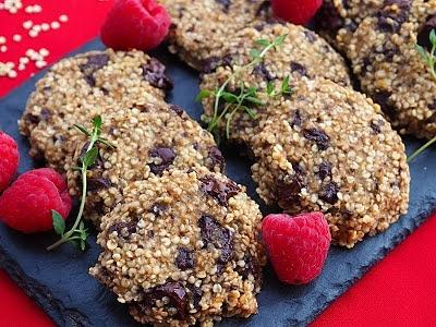 Bananowe ciasteczka jaglane z czekoladą