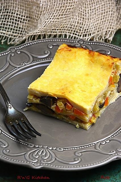 Lasagna z warzywami i grzybami