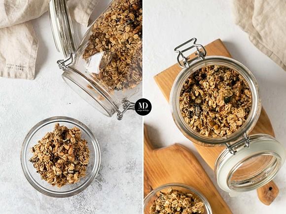 Granola z chia, dynią i siemieniem lnianym