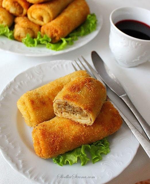 Krokiety ze słodką kapustą i pieczarkami