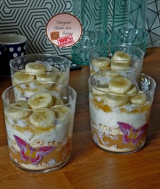 Deser z masą krówkową i bananami gluten-free