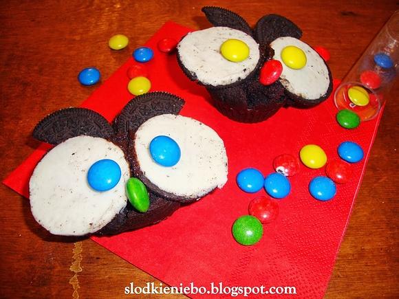 Babeczki Muffiny Sowy