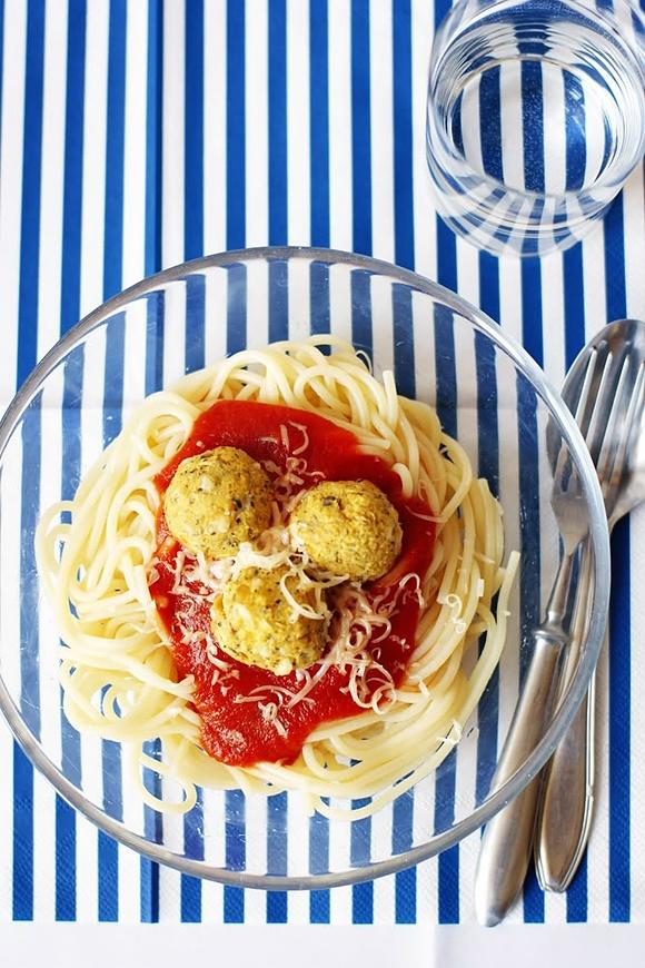 Jarski Piątek Spaghetti z pulpecikami z ciecierzycy