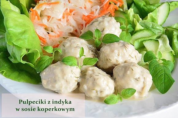 Pulpeciki z indyka w sosie koperkowym