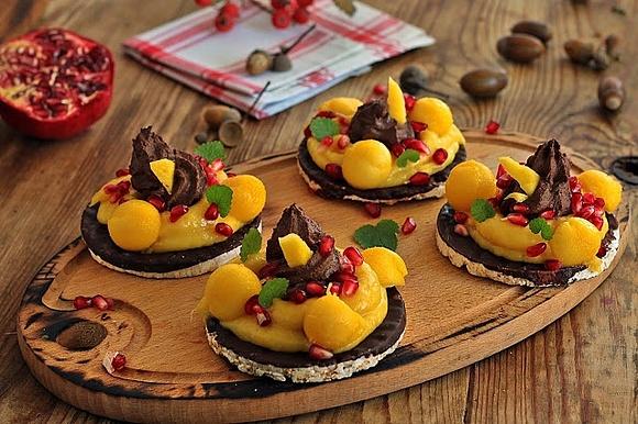 Ryżowe słoneczka z mango i czekoladą