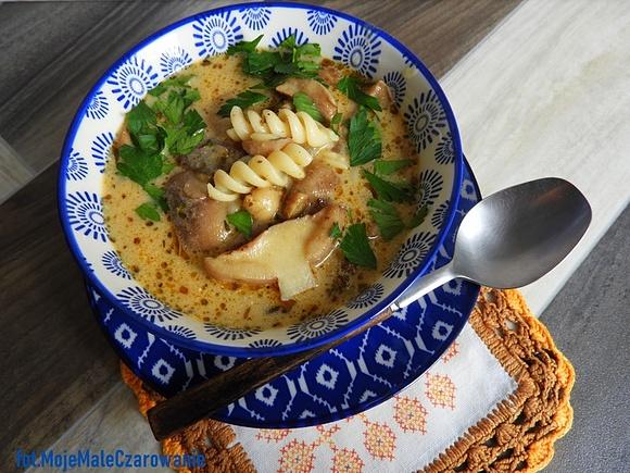 Zupa z maślaków i makaronem