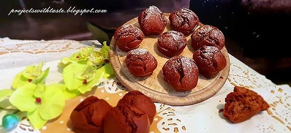 Muffinki czekoladowo wiśniowe z nutą rumu