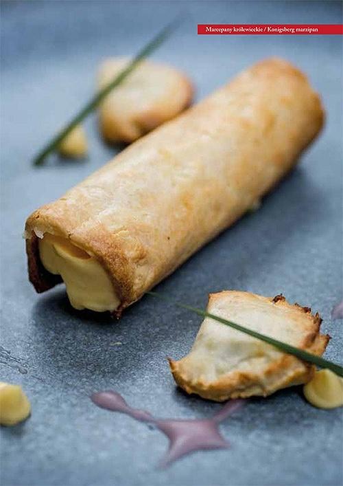 Cannelloni marcepanowe z kremem z trawy żubrowej