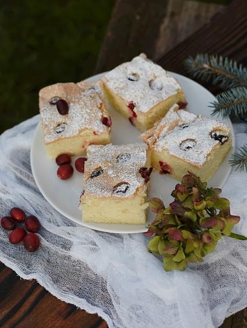 Ciasto ucierane z żurawiną