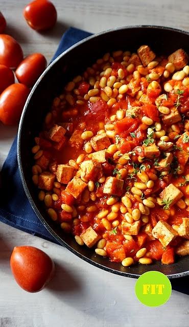 Soja z tofu w pomidorach