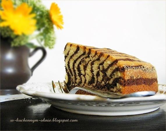Zebra ciasto ucierane na oleju z oranżadą