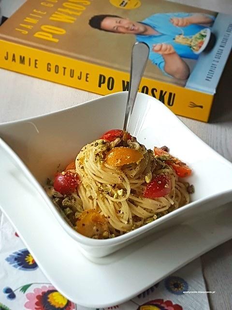 Paghetti z pistacjami