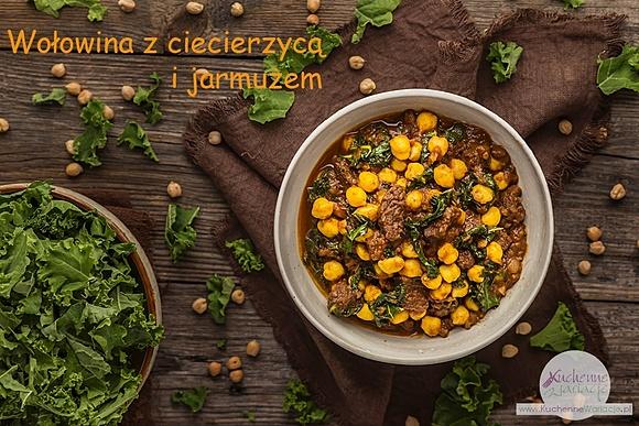 Wołowina z ciecierzycą i jarmużem