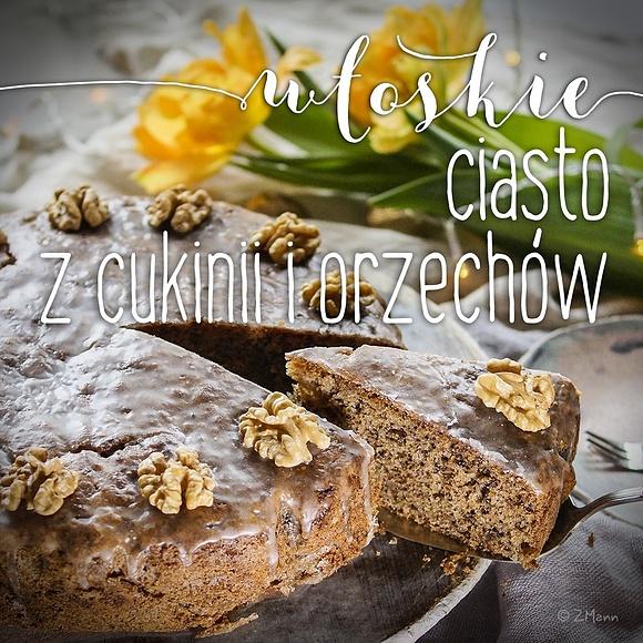 Włoskie ciasto z cukinii i orzechów