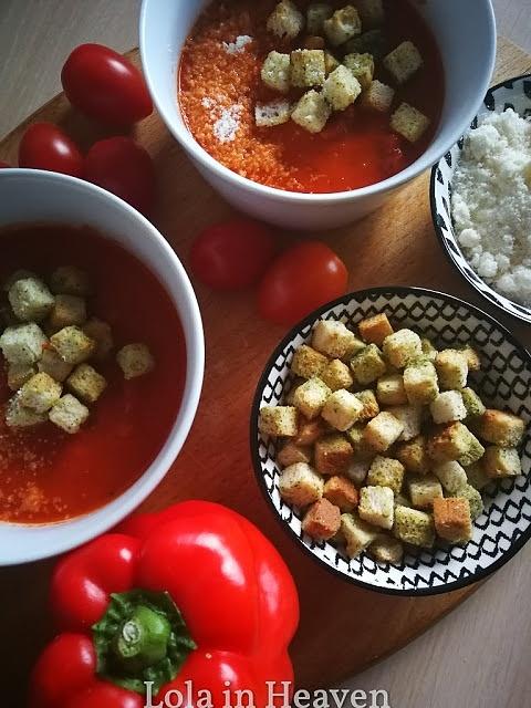 Kremowa zupa pomidorowo-paprykowa