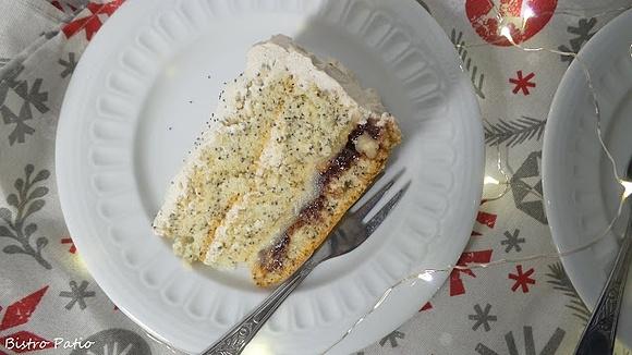 Świąteczny torcik z orzechami i pomarańczami