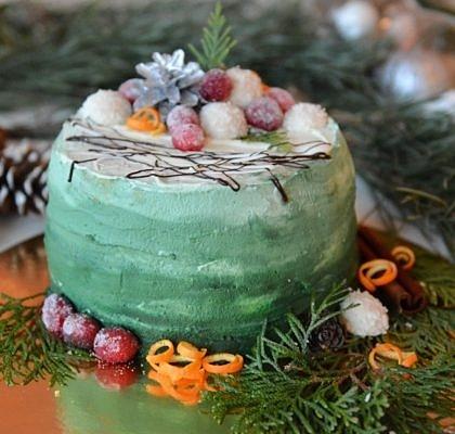 Zimowy tort ombre