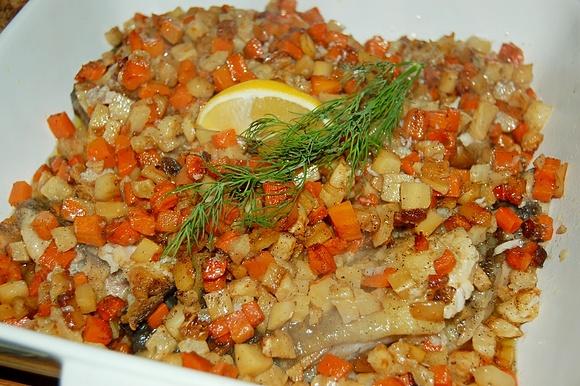 Karp zapiekany w warzywach
