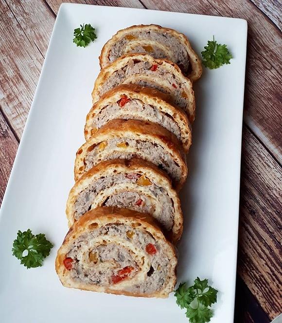 Rolada serowa z mięsem mielonym - keto, lchf, bez glutenu