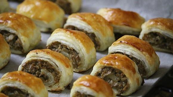 Szybkie roladki z pieczarkami