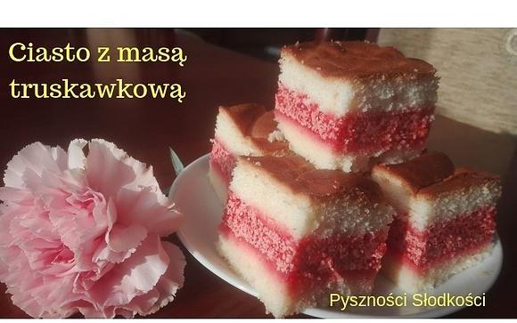 Ciasto z masą truskawkową