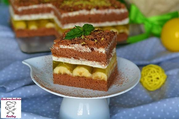 Jamajka czyli orzeźwiające ciasto z bananami
