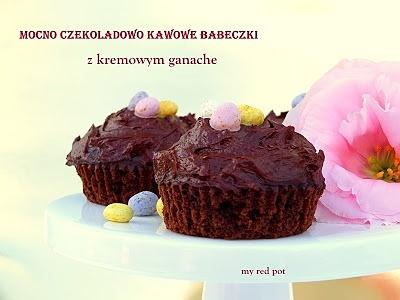 Czekoladowo kawowe babeczki z kremowym ganache