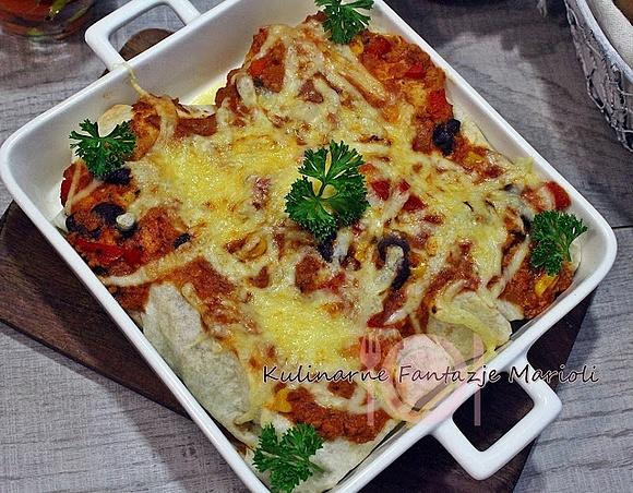 Burrito zapiekane w tortilli