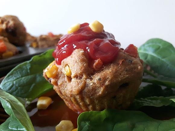 Muffiny pizzowe z dyni wegańskie pełnoziarniste
