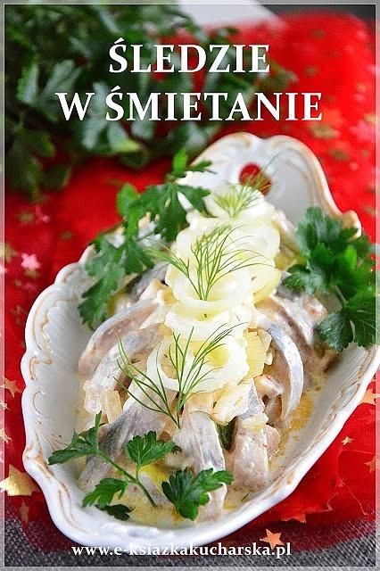 Śledzie naturalne w śmietanie - klasyczny przepis