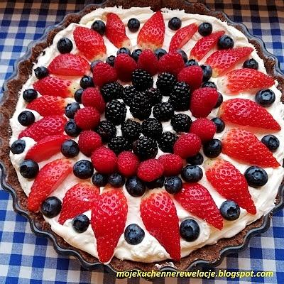 Tarta z mascarpone i owocami bez pieczenia