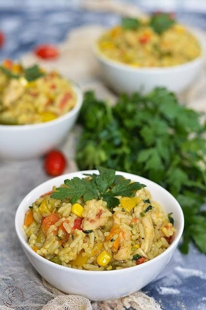Risotto z indykiem i warzywami