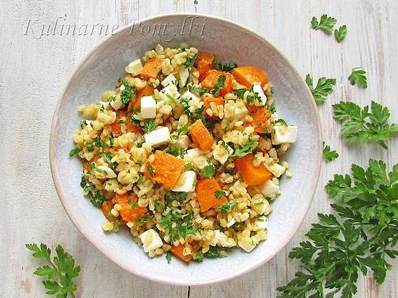 Bulgur z dynią i serem feta