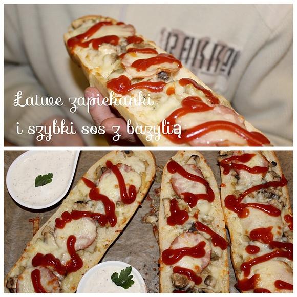 Łatwe zapiekanki i szybki sos z bazylią