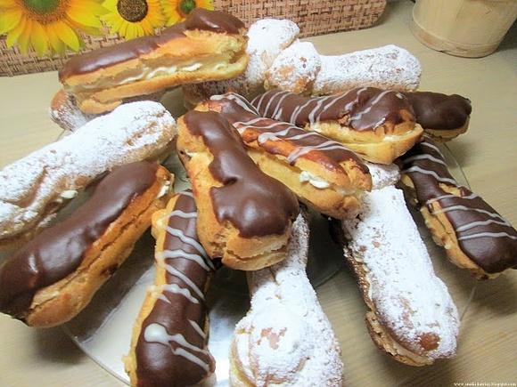 Eklery z bitą śmietaną lekkie i pyszne