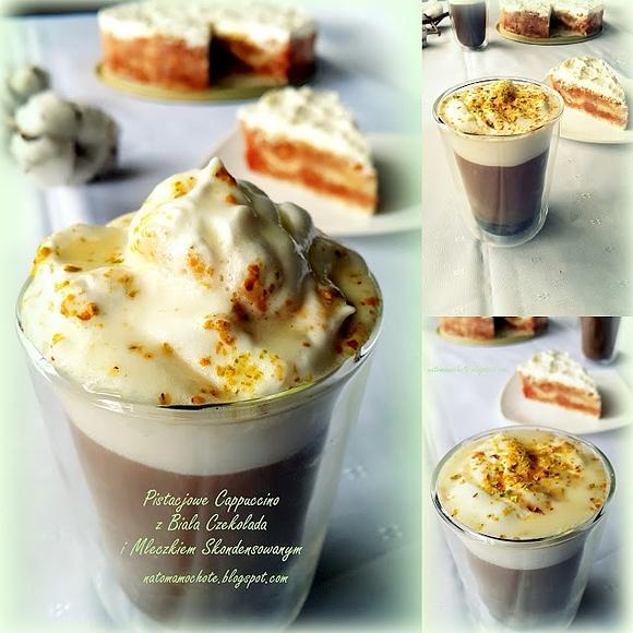Pistacjowe cappuccino z białą czekoladą i mleczkiem skondensowanym