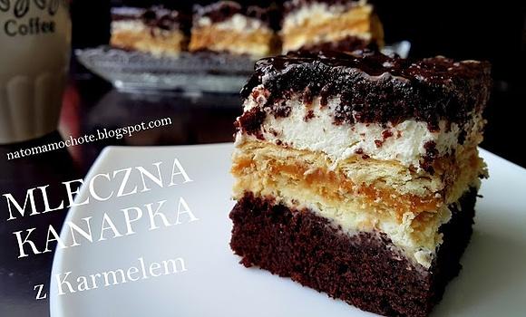 Ciasto mleczna kanapka z karmelem
