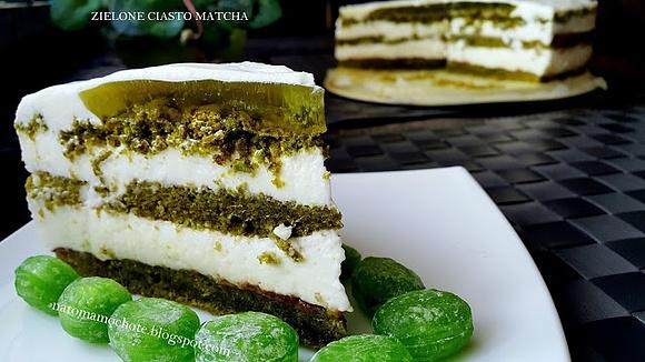 Zielone ciasto matcha