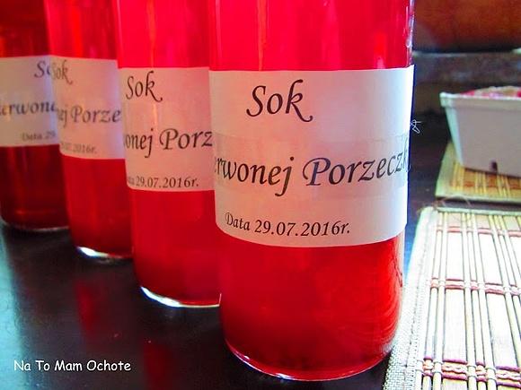 Sok z czerwonej porzeczki