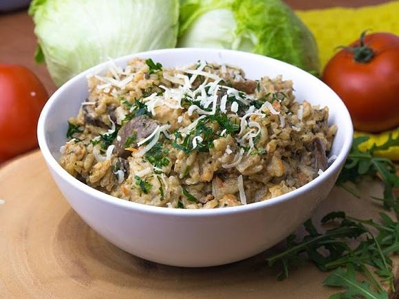 Risotto grzybowe na białym winie