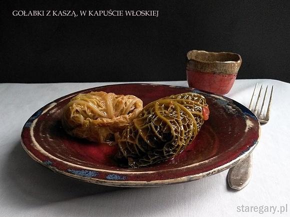 Gołąbki z kaszą w kapuście włoskiej