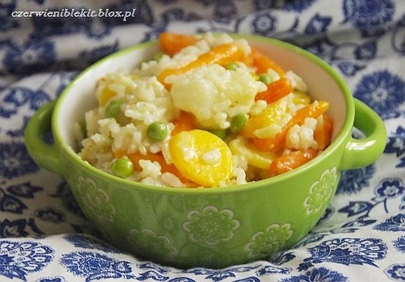 Śmietankowe risotto z warzywami
