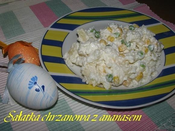 Sałatka chrzanowa z ananasem