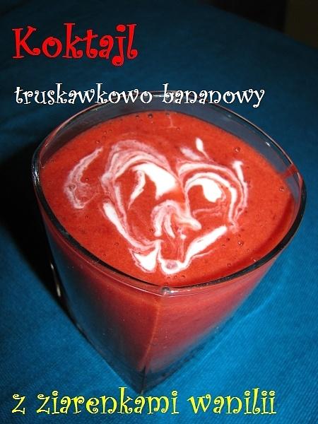 Koktajl truskawkowo-bananowy z wanilią