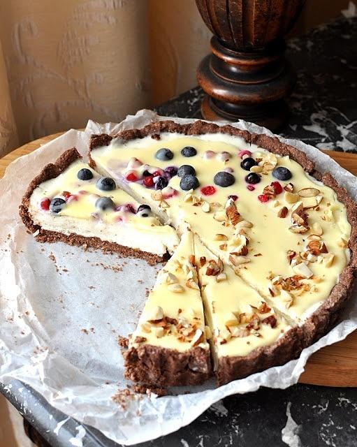 Tarta sernikowa z białą czekoladą