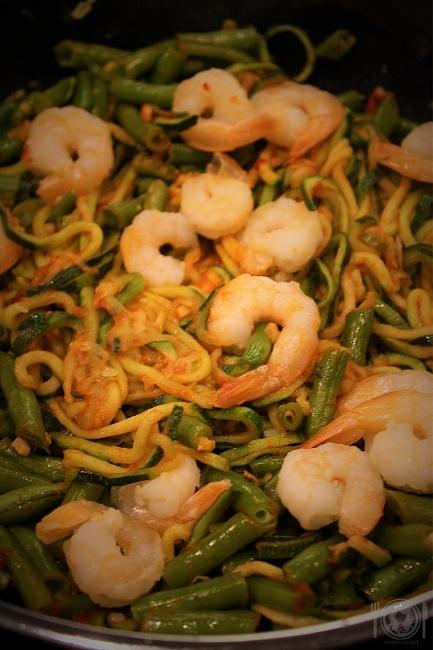 Keto zoodles z krewetkami